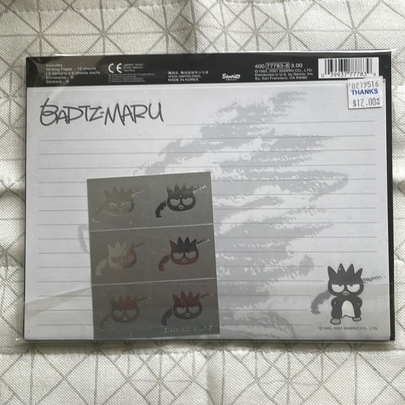 Vintage Bad Badtz-Maru Sanrio Letter Set 2001 - Picture 2 of 5
